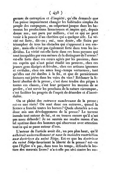 L'ami de la religion journal et revue ecclesiastique, politique et litteraire