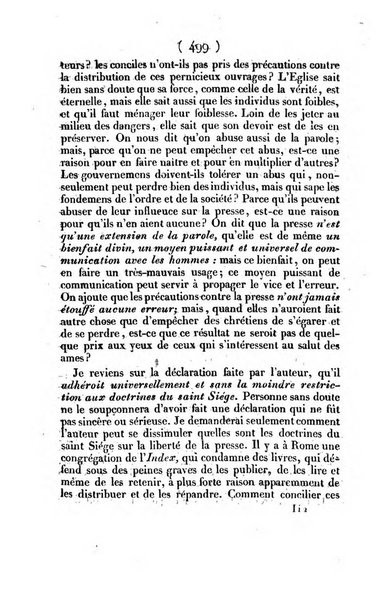 L'ami de la religion journal et revue ecclesiastique, politique et litteraire