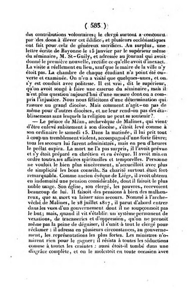 L'ami de la religion journal et revue ecclesiastique, politique et litteraire