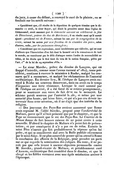 L'ami de la religion journal et revue ecclesiastique, politique et litteraire