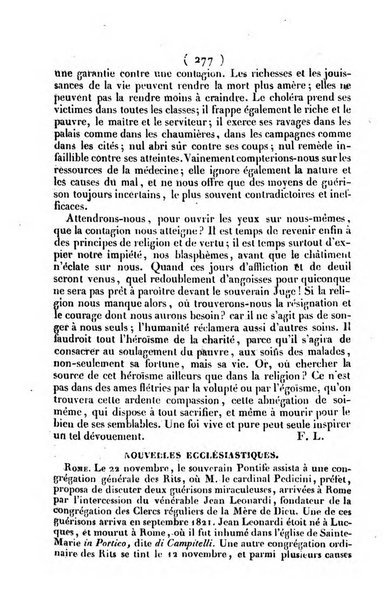 L'ami de la religion journal et revue ecclesiastique, politique et litteraire