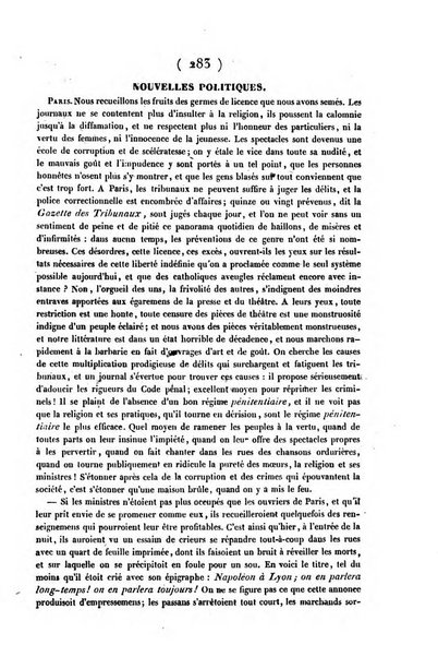 L'ami de la religion journal et revue ecclesiastique, politique et litteraire