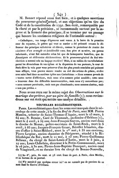 L'ami de la religion journal et revue ecclesiastique, politique et litteraire