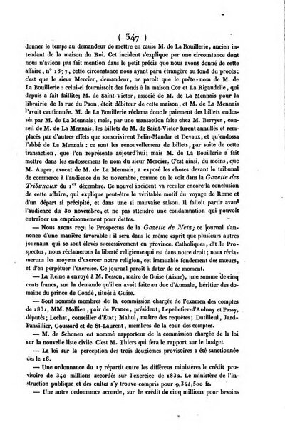 L'ami de la religion journal et revue ecclesiastique, politique et litteraire