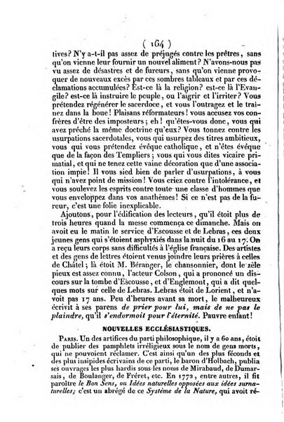 L'ami de la religion journal et revue ecclesiastique, politique et litteraire