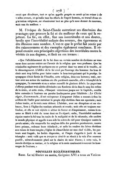 L'ami de la religion journal et revue ecclesiastique, politique et litteraire