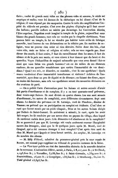 L'ami de la religion journal et revue ecclesiastique, politique et litteraire