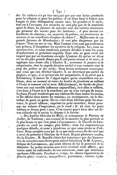 L'ami de la religion journal et revue ecclesiastique, politique et litteraire