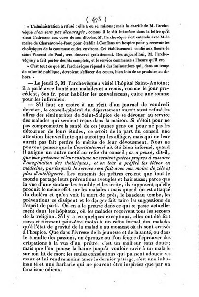 L'ami de la religion journal et revue ecclesiastique, politique et litteraire