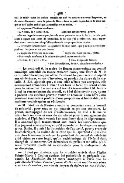 L'ami de la religion journal et revue ecclesiastique, politique et litteraire