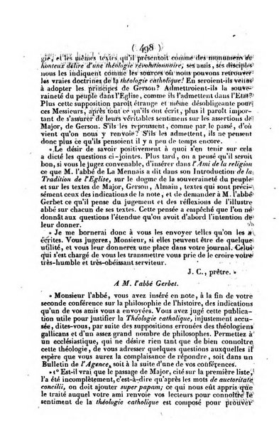 L'ami de la religion journal et revue ecclesiastique, politique et litteraire