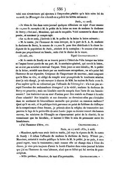 L'ami de la religion journal et revue ecclesiastique, politique et litteraire