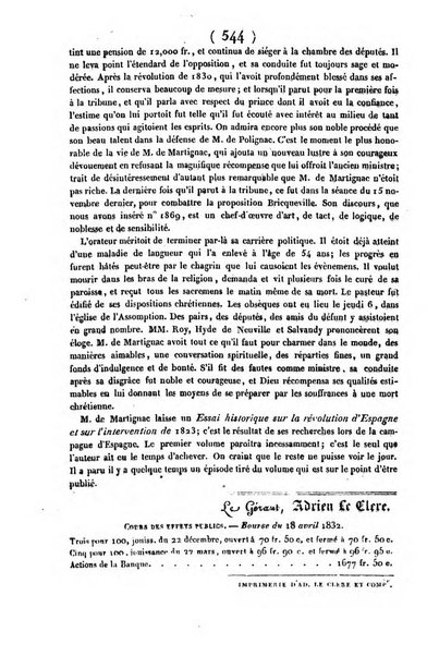 L'ami de la religion journal et revue ecclesiastique, politique et litteraire