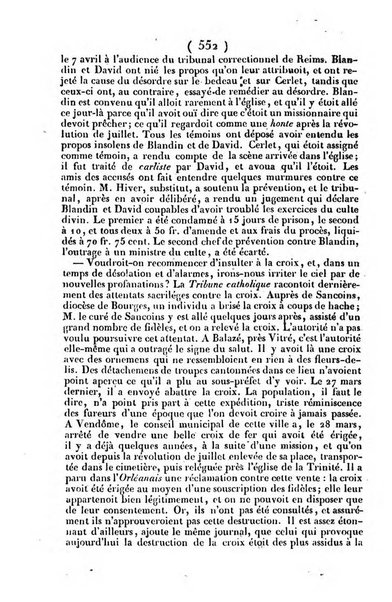 L'ami de la religion journal et revue ecclesiastique, politique et litteraire