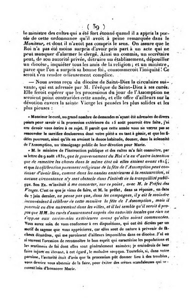 L'ami de la religion journal et revue ecclesiastique, politique et litteraire