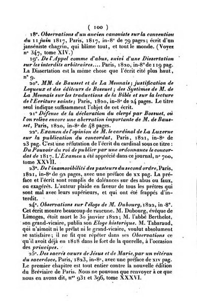 L'ami de la religion journal et revue ecclesiastique, politique et litteraire