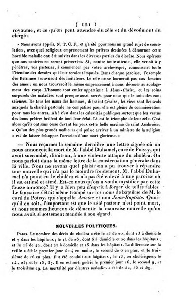 L'ami de la religion journal et revue ecclesiastique, politique et litteraire