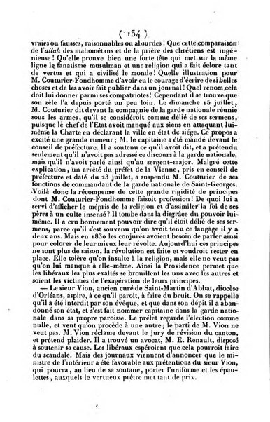 L'ami de la religion journal et revue ecclesiastique, politique et litteraire