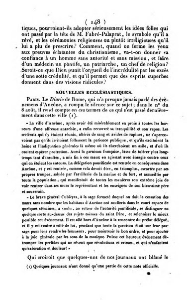 L'ami de la religion journal et revue ecclesiastique, politique et litteraire