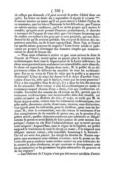 L'ami de la religion journal et revue ecclesiastique, politique et litteraire