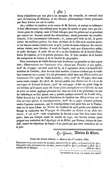 L'ami de la religion journal et revue ecclesiastique, politique et litteraire