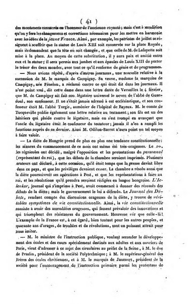 L'ami de la religion journal et revue ecclesiastique, politique et litteraire