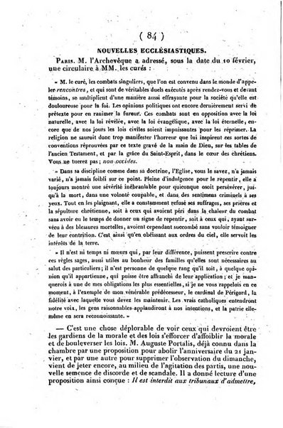 L'ami de la religion journal et revue ecclesiastique, politique et litteraire