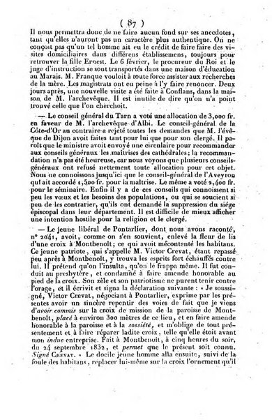 L'ami de la religion journal et revue ecclesiastique, politique et litteraire