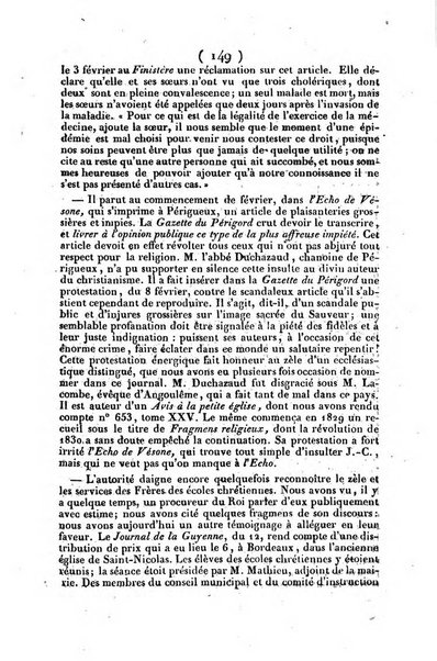 L'ami de la religion journal et revue ecclesiastique, politique et litteraire