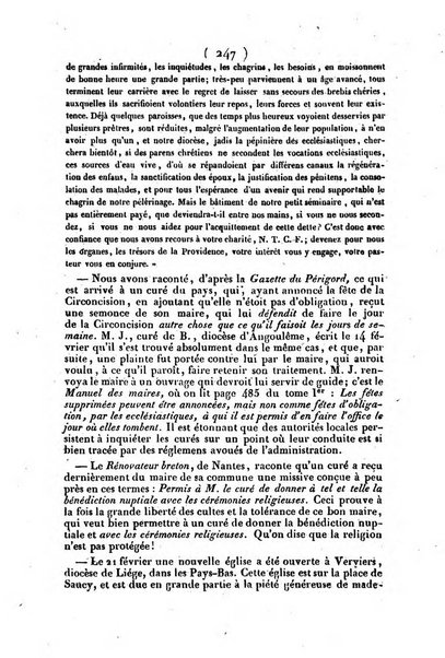 L'ami de la religion journal et revue ecclesiastique, politique et litteraire