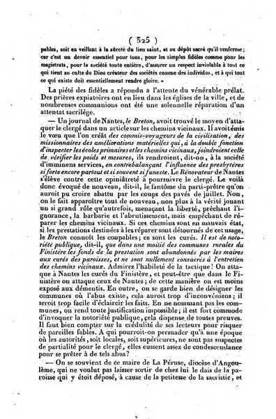 L'ami de la religion journal et revue ecclesiastique, politique et litteraire