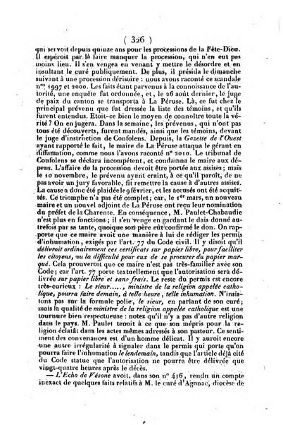 L'ami de la religion journal et revue ecclesiastique, politique et litteraire