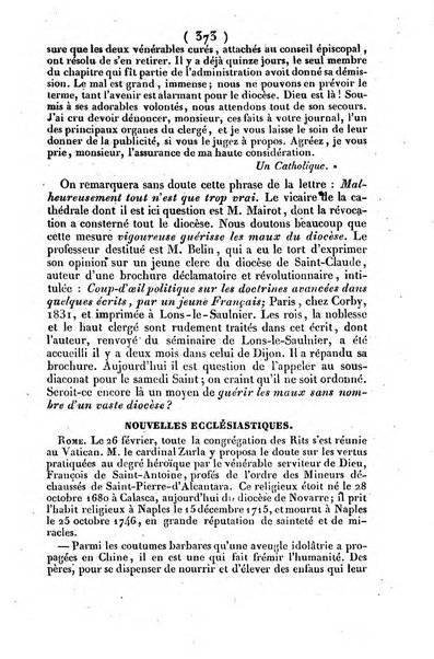 L'ami de la religion journal et revue ecclesiastique, politique et litteraire