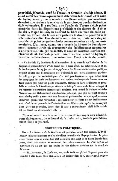 L'ami de la religion journal et revue ecclesiastique, politique et litteraire