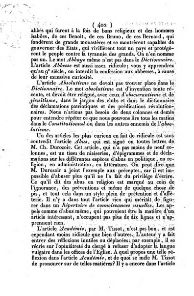 L'ami de la religion journal et revue ecclesiastique, politique et litteraire