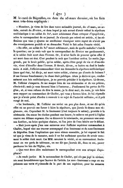 L'ami de la religion journal et revue ecclesiastique, politique et litteraire