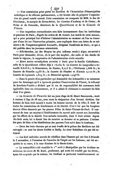 L'ami de la religion journal et revue ecclesiastique, politique et litteraire