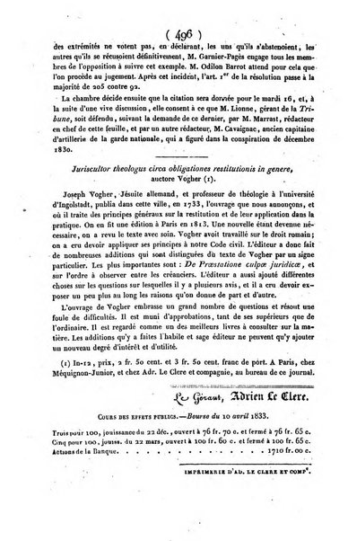 L'ami de la religion journal et revue ecclesiastique, politique et litteraire