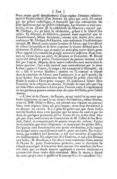 L'ami de la religion journal et revue ecclesiastique, politique et litteraire