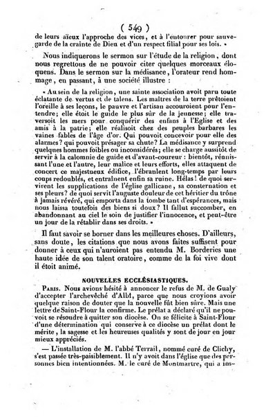 L'ami de la religion journal et revue ecclesiastique, politique et litteraire