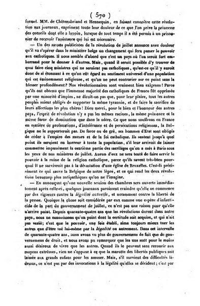 L'ami de la religion journal et revue ecclesiastique, politique et litteraire