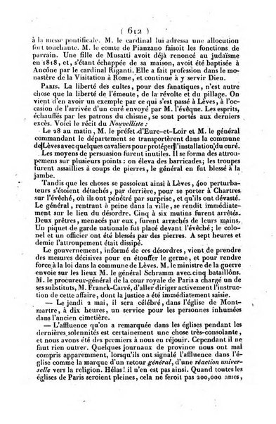 L'ami de la religion journal et revue ecclesiastique, politique et litteraire