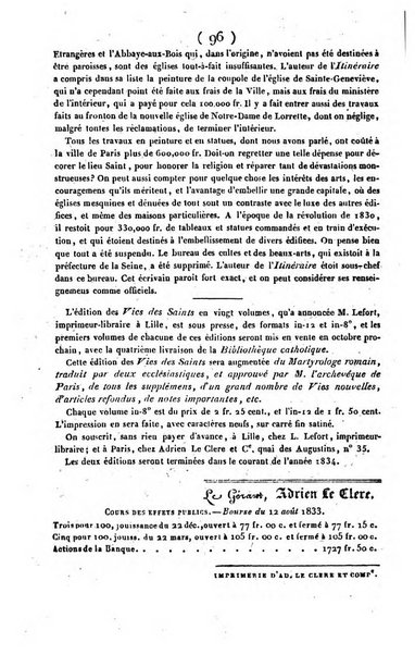 L'ami de la religion journal et revue ecclesiastique, politique et litteraire