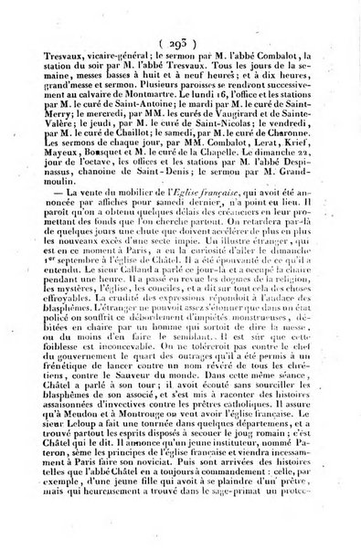 L'ami de la religion journal et revue ecclesiastique, politique et litteraire