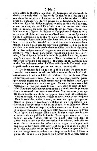 L'ami de la religion journal et revue ecclesiastique, politique et litteraire