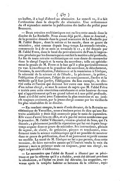 L'ami de la religion journal et revue ecclesiastique, politique et litteraire