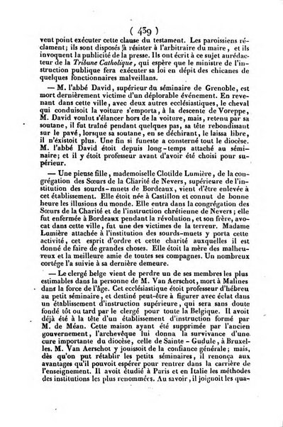 L'ami de la religion journal et revue ecclesiastique, politique et litteraire