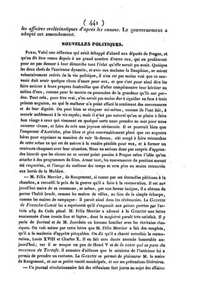 L'ami de la religion journal et revue ecclesiastique, politique et litteraire