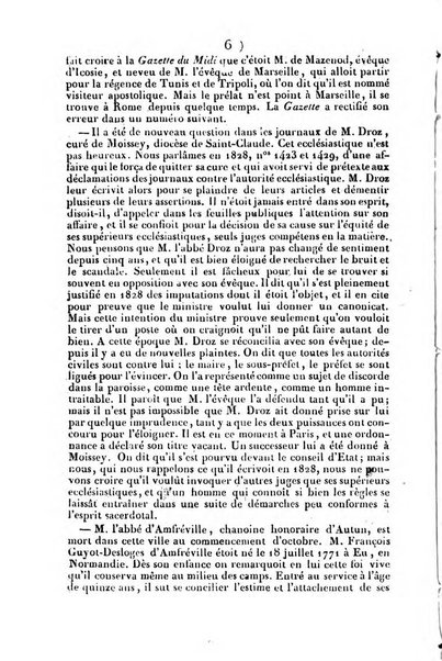 L'ami de la religion journal et revue ecclesiastique, politique et litteraire