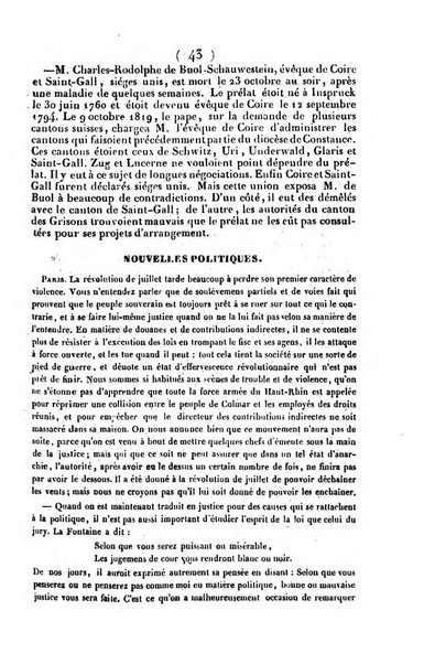 L'ami de la religion journal et revue ecclesiastique, politique et litteraire